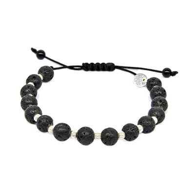 Bratara argint snur lava Thia