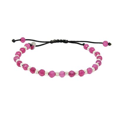 Bratara argint snur rubine Thia