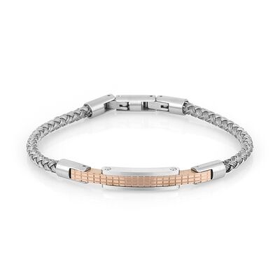 Bratara argintie, Daniel Klein, pentru barbati, din otel inoxidabil, DKJ.4.2170-1