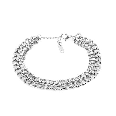 Bratara argintie, Freelook, pentru dama, din otel inoxidabil, FRJ.3.3070-1