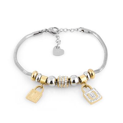 Bratara argintie, Freelook, pentru dama, din otel inoxidabil, FRJ.3.3092-2