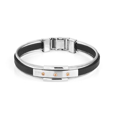 Bratara argintie, Santa Barbara Polo, pentru barbati, din otel inoxidabil, SBJ.6.2050-1