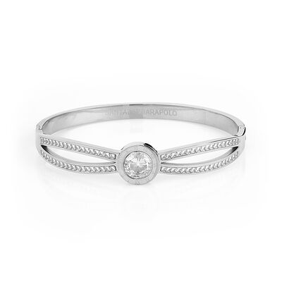 Bratara argintie, Santa Barbara Polo, pentru dama, din otel inoxidabil, SBJ.3.1117-1