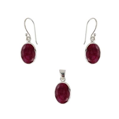 Set argint rubine Lilith