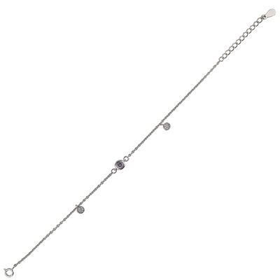 Bratara argint solitaire mov Thia