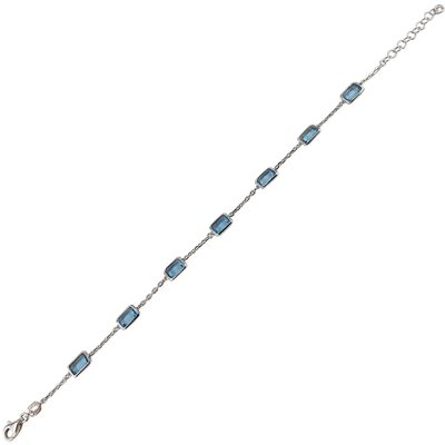 Bratara argint zirconii albastre Thia