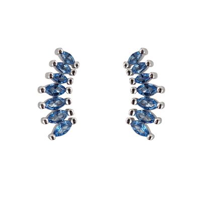 Cercei deosebiti albastri Thia cu zirconiu