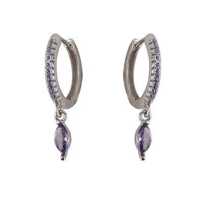 Cercei argint creola mov Thia