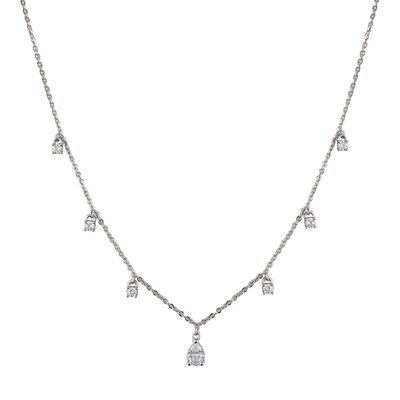 Lant argint elegant cu zirconii Thia