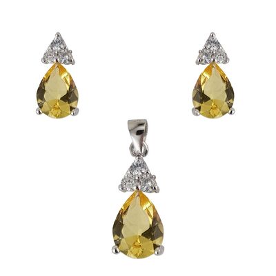 Set argint lacrima cu zirconiu Thia