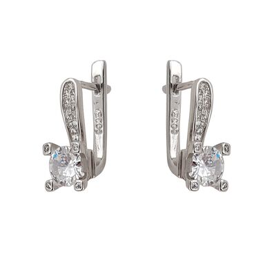 Cercei argint tortite cu zirconiu