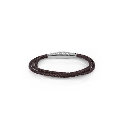 Bratara cafenie, Daniel Klein, pentru barbati, din piele, DKJ.4.2179-L-2