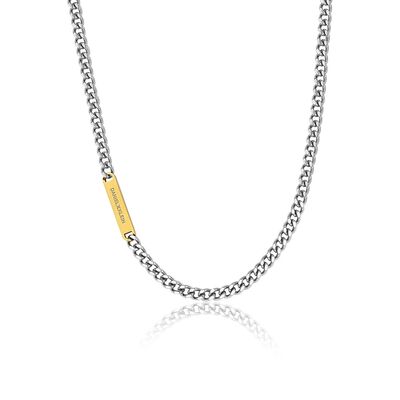 Lant argintiu, Daniel Klein, pentru barbati, din otel inoxidabil, DKJ.4.3011-2