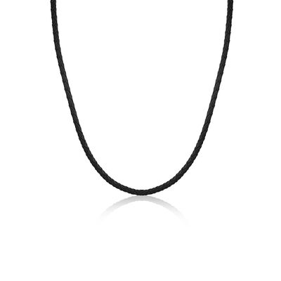 Lant negru, Santa Barbara Polo, pentru barbati, din piele, SBJ.6.5023-1