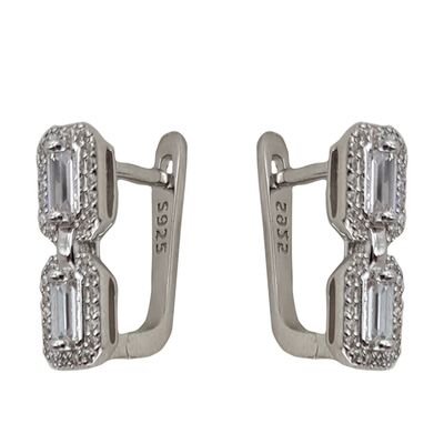 Cercei argint dreptunghiulari Thia