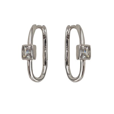 Cercei argint simpli cu zirconiu Thia