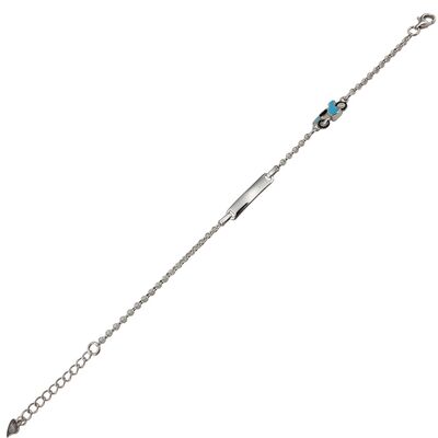 Bratara argint copii placuta cu motocicleta