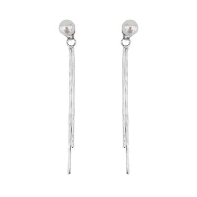 Cercei lungi argint cu perle Diane