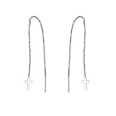 Cercei lungi argint cruce Era