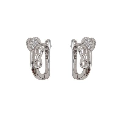 Cercei argint cu tortita Infinity love