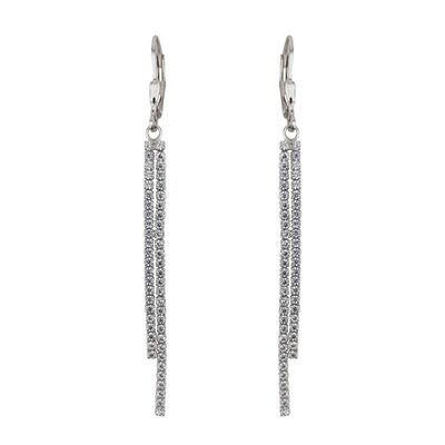 Cercei lungi argint eleganti Thia cu zirconii