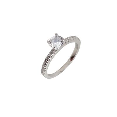 Inel argint logodna zirconii Celina marimea 51