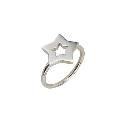 Inel argint contur stea Starry marimea 51