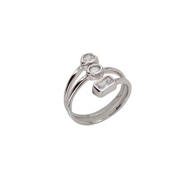 Inel argint forme geometrice reglabil Thia