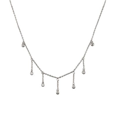 Lant argint elegant cu zirconii Eve