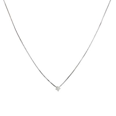 Lant argint cu pandantiv Solitaire