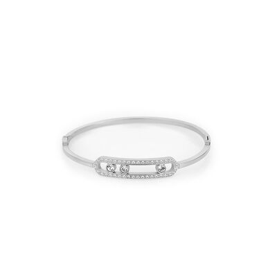 Bratara argintie, Daniel Klein, pentru dama, din otel inoxidabil, DKJ.3.10011-L-1