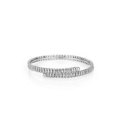 Bratara argintie, Daniel Klein, pentru dama, din otel inoxidabil, DKJ.5.10004-2