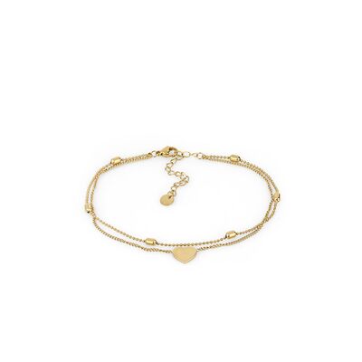 Bratara picior aurie, Daniel Klein, pentru dama, din otel inoxidabil, DKJ.5.50004-1