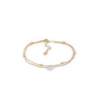 Bratara picior aurie, Daniel Klein, pentru dama, din otel inoxidabil, DKJ.5.50004-2