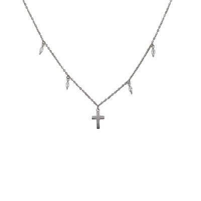 Lant argint cruciulita cu zirconii Aya