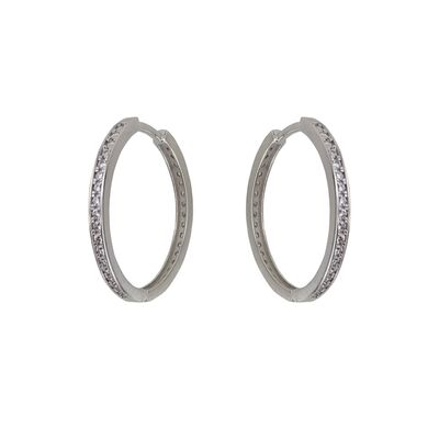 Cercei argint creola zirconii Thia