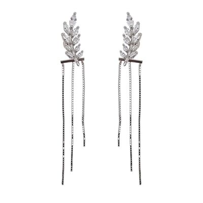 Cercei argint eleganti crencuta zirconii Thia