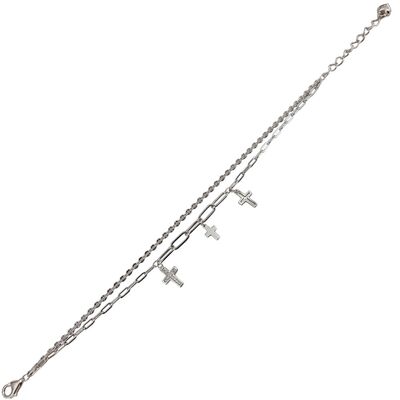 Bratara argint cruciulite zirconii