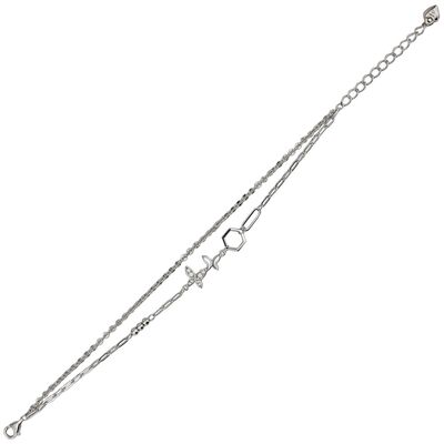 Bratara argint fluturi Butterfly