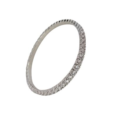 Bratara argint tennis zirconii elastica