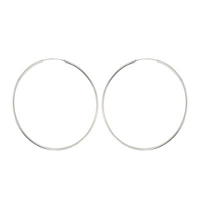 Cercei argint creole Tilly 6 cm