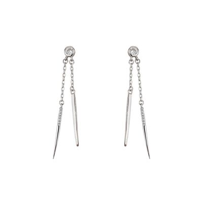 Cercei argint eleganti Ice
