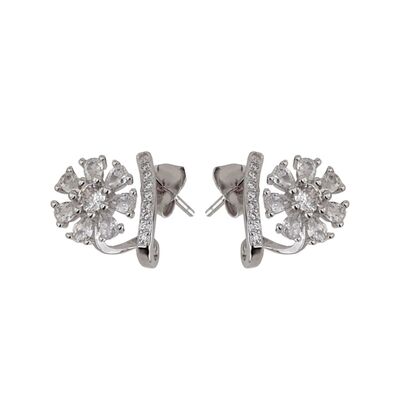 Cercei argint floare zirconii Zia