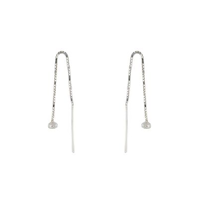 Cercei argint lungi zirconii Kya