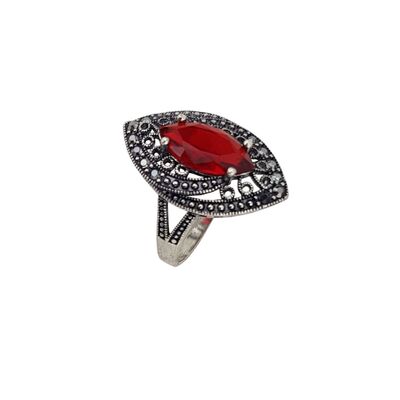 Inel argint elegant hematite Reya