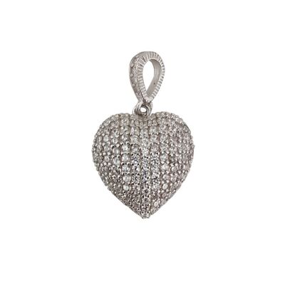 Pandantiv argint inima zirconii Stone