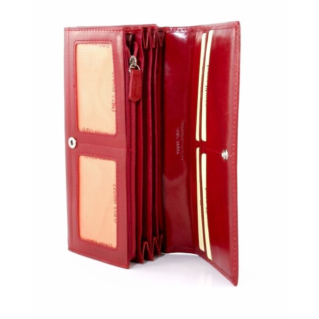 Portofel rosu, de dama, din piele naturala, R005-1