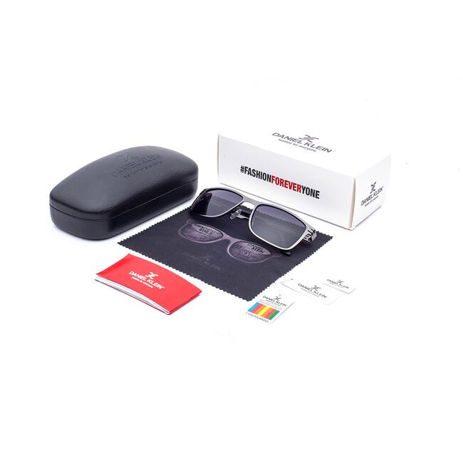 Ochelari de soare antracit, pentru barbati, Daniel Klein Premium, DK3146-2