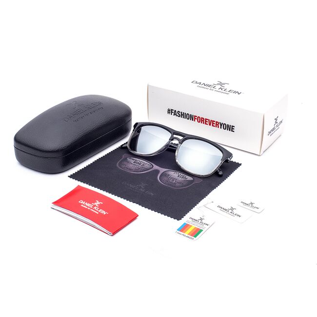 Ochelari de soare gri, pentru barbati, Daniel Klein Trendy, DK3188-2