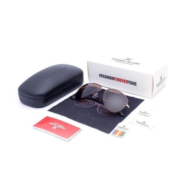 Ochelari de soare maro, pentru barbati, Daniel Klein Premium, DK3057-6